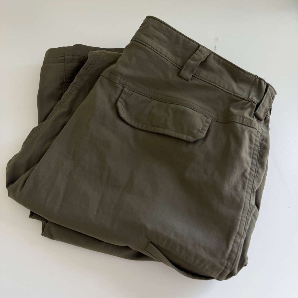 Duluth Trading Co Dry on the Fly Roll Up Cargo Pants Olive Green 14x33 56958